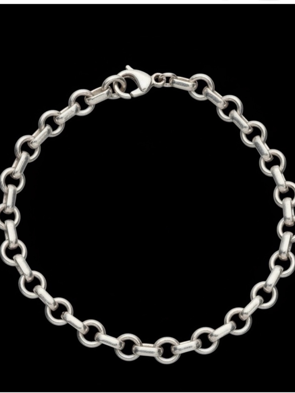 Vintage Tiffany & Co. Sterling Silver Round Donut Link Bracelet - Picture 2 of 4